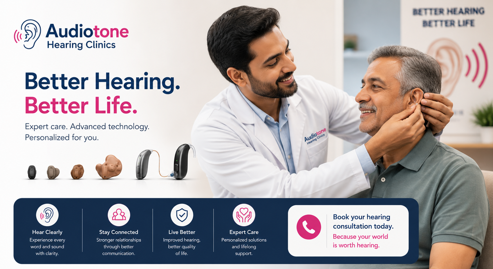 hearing aids, premium hearing aids, free hearing test - audiotone hearing clinics
